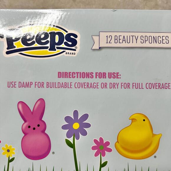 NIP Peeps 12-Piece Beauty Makeup Sponges Blenders Wet/Dry - Picture 7 of 7